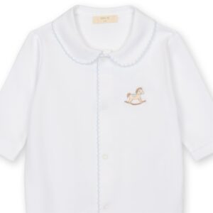 ROCKING HORSE WHITE BLUE