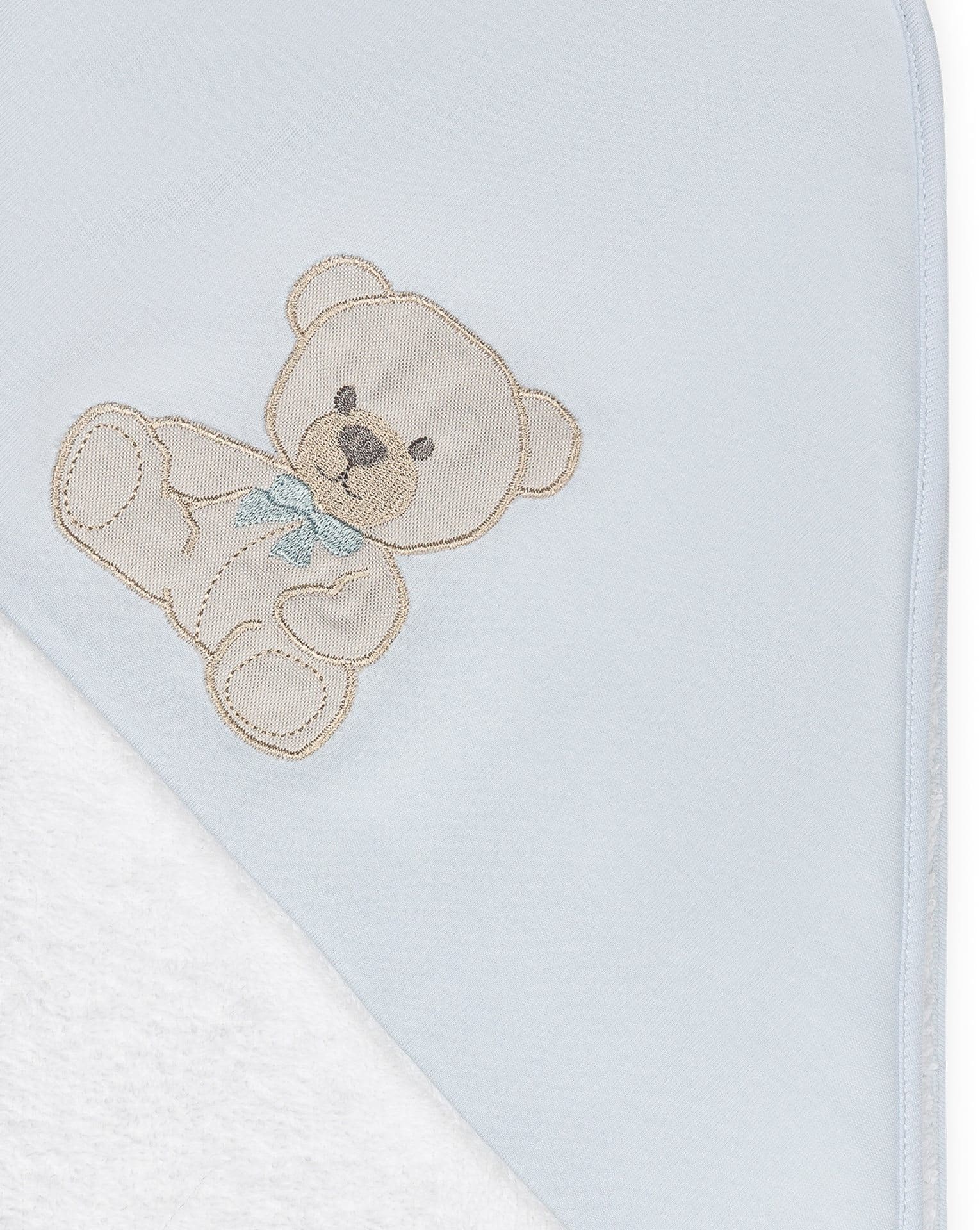 Badcape teddy blauw